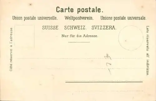 Ak Interlaken Kt. Bern Schweiz, Jungfrau von Rugenhügel, Frau in Tracht