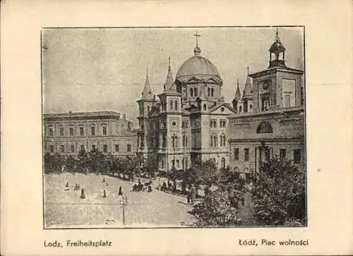 Ak Lodz Lodsch Polen, Freiheitsplatz