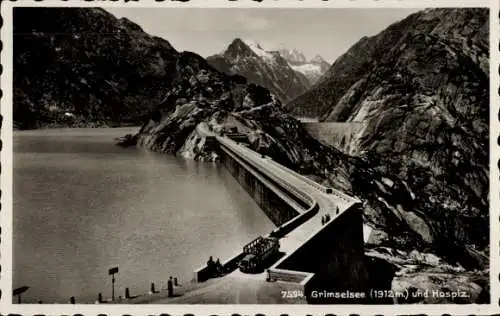 Ak Kanton Bern Schweiz, Grimsel, Grimselsee, Hospiz