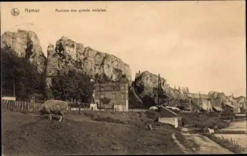 Ak Namur Wallonien, Rochers des Grands Malades