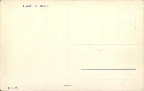 Ak Gent Gent Ostflandern, Le Rabot