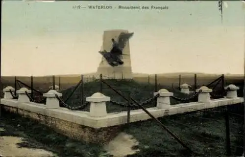 Ak Waterloo Wallonisch-Brabant, Denkmal der Franzosen