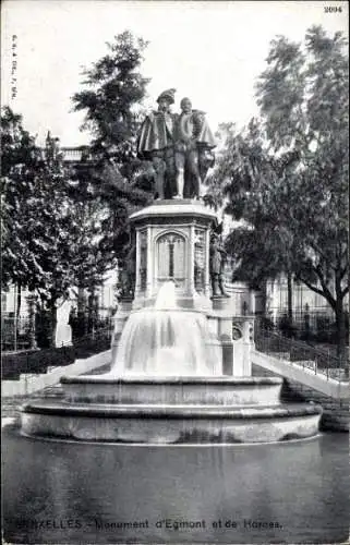 Ak Bruxelles Brüssel, Monument d'Egmont et de Hornes