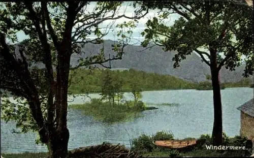 Ak Windermere Cumbria England, Panorama