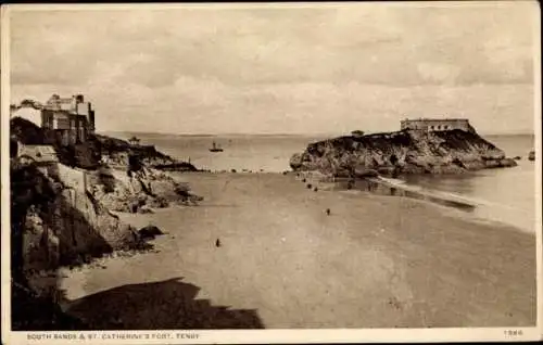 Ak Tenby Wales, South Sands, St. Catherine's Fort