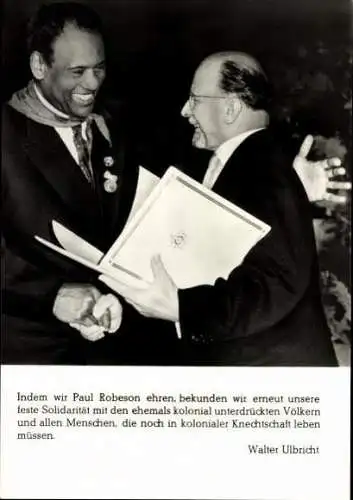 6 Ak Sänger Paul Robeson, zu Besuch in der DDR, diverse Ansichten