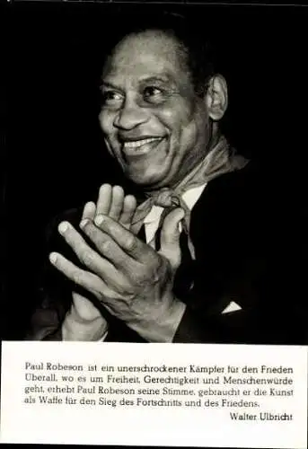 6 Ak Sänger Paul Robeson, zu Besuch in der DDR, diverse Ansichten