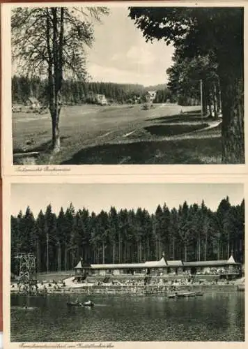 6 alte Ak Hahnenklee Bockswiese Goslar im Harz, Kurhaus Bockswiese, im Heft, diverse Ansichten