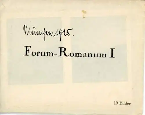 10 alte Stereo Ak München in Bayern, Forum Romanum 1, München 1925, im passenden Umschlag