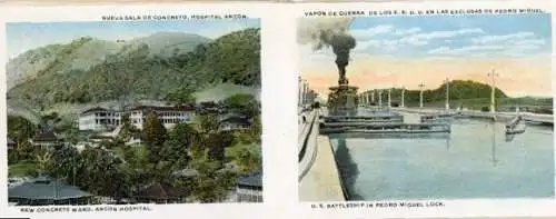 16 Bilder Panama Kanal, zusammenhängend, im passenden Heft, diverse Ansichten