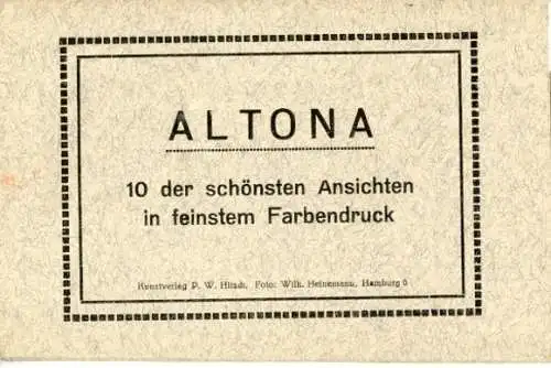 10 alte Ak Hamburg Altona, im passenden Heft, diverse Ansichten
