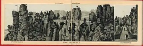 15 alte Lithos Sächsische Schweiz, zusammenhängend im passenden Buch, diverse Ansichten