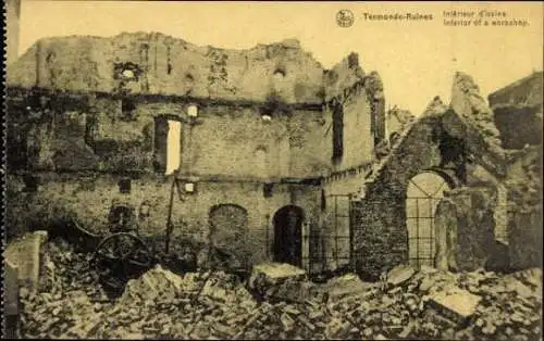 25 alte Ak Dendermonde Termonde Ostflandern, Ruine von Termonde, diverse Ansichten