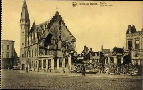 25 alte Ak Dendermonde Termonde Ostflandern, Ruine von Termonde, diverse Ansichten