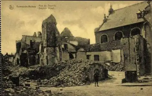 25 alte Ak Dendermonde Termonde Ostflandern, Ruine von Termonde, diverse Ansichten