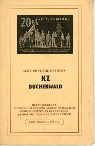 8 alte Ak Weimar, Nationale Mahn- und Gedenkstätte Buchenwald, im passenden Heft, diverse Ansichten