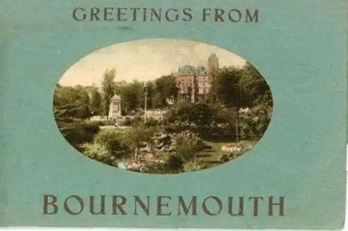 12 Bilder Bournemouth Dorset England, zusammenhängend, im passenden Heft, diverse Ansichten