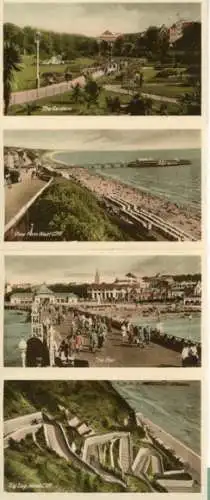 12 Bilder Bournemouth Dorset England, zusammenhängend, im passenden Heft, diverse Ansichten