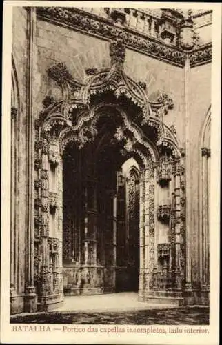 9 alte Ak Batalha Portugal, Kathedrale, diverse Ansichten