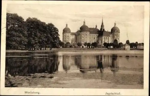 10 alte Ak Moritzburg in Sachsen, Jagdschloss, diverse Ansichten