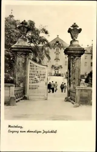 9 alte Ak Moritzburg in Sachsen, Jagdschloss, diverse Ansichten