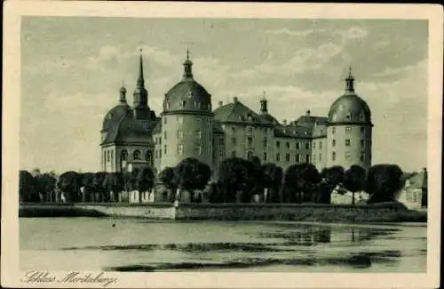 9 alte Ak Moritzburg in Sachsen, Jagdschloss, diverse Ansichten