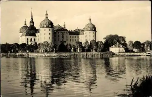 9 alte Ak Moritzburg in Sachsen, Jagdschloss, diverse Ansichten