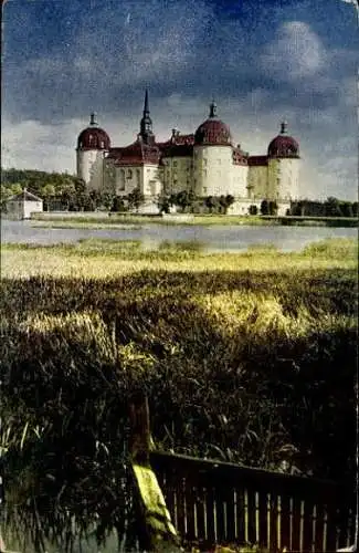 9 alte Ak Moritzburg in Sachsen, Jagdschloss, diverse Ansichten