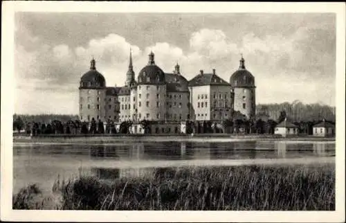9 alte Ak Moritzburg in Sachsen, Jagdschloss, diverse Ansichten