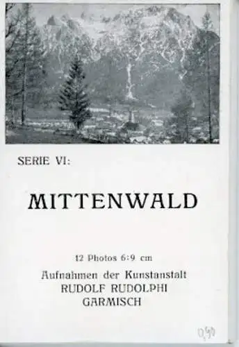 13 alte Fotos Mittenwald in Oberbayern, Serie 6, im passenden Heft, diverse Ansichten