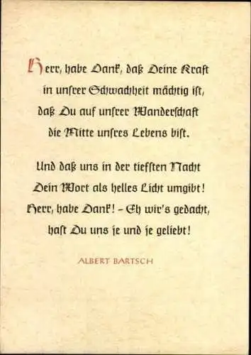 8 alte Ak Gedicht Getroste Wegfahrt von Albert Bartsch, im passenden Umschlag, diverse Ansichten