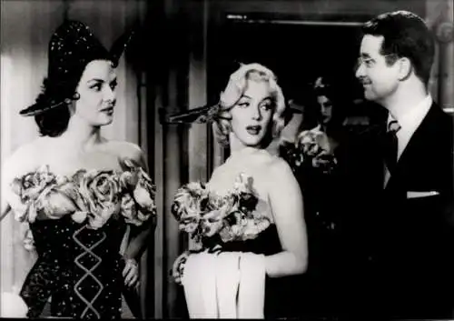 Foto Filmszene Blondinen bevorzugt, USA 1953, Szene mit Jane Russel, Marylin Monroe, Tommy Noonan