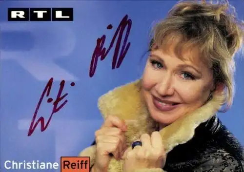 Ak Schauspielerin Christiane Reiff, Portrait, Autogramm