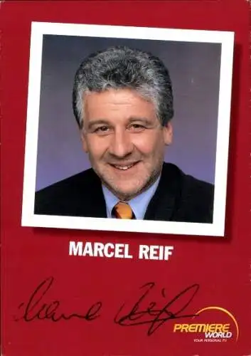 Ak Schauspieler und Kommentator Marcel Reif, Portrait, Autogramm