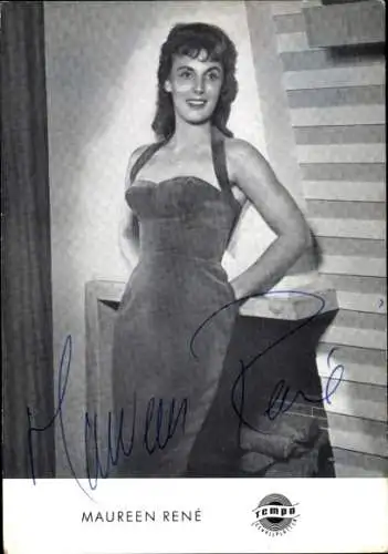 Ak Schauspielerin und Sängerin Maureen Rene, Portrait, Autogramm