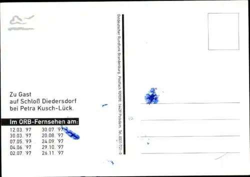 Ak Schauspielerin Petra Kusch-Lück, Autogramm, Musikantenscheune