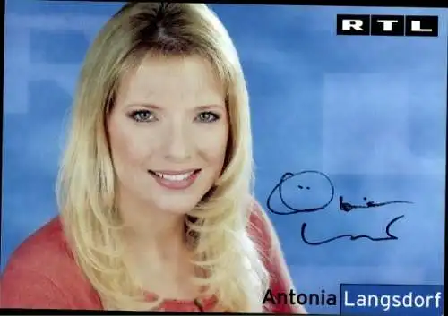Ak Schauspielerin Antonia Langsdorf, Portrait, Autogramm, RTL