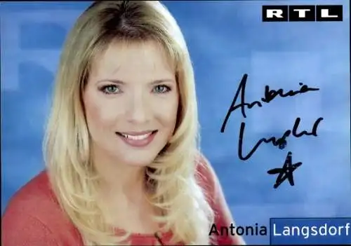Ak Schauspielerin Antonia Langsdorf, Portrait, Autogramm, RTL