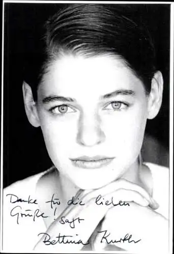Ak Schauspielerin Bettina Kurth, Portrait, Autogramm