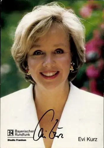 Ak Schauspielerin Evi Kurz, Portrait, Autogramm