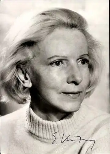 Ak Schauspielerin Elfriede Kuzmany, Portrait, Autogramm