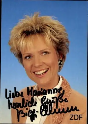 Ak Schauspielerin Birgit Lechtermann, Portrait, Autogramm, ZDF