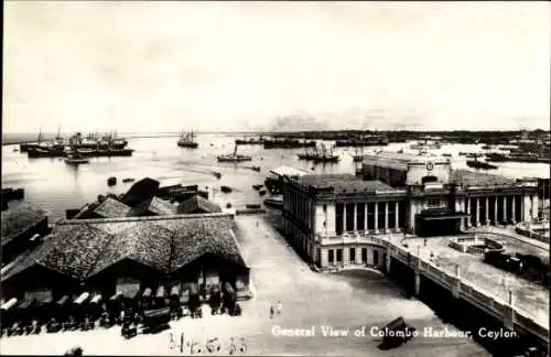Ak Colombo Ceylon Sri Lanka, Blick auf den Hafen, Harbour