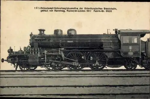 Ak Deutsche Eisenbahn, 1C1 Heißdampf Schnellzuglokomotive, Oldenburgische Staatsbahn