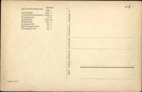 Ak Güterzug Verbund Lokomotive 1606 der Bayr. Staatsbahn C VI, J. A. Maffei