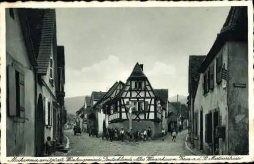 Ak Maikammer an der Weinstraße Pfalz, Gasthaus zum Pfälzer Hof, Fachwerkhaus