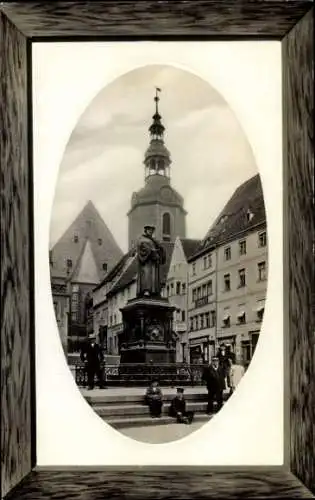 Passepartout Ak Lutherstadt Eisleben, Marktplatz