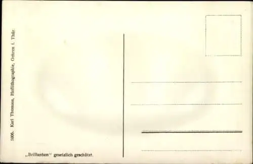 Passepartout Ak Suhl, Turm auf dem Adlersberg