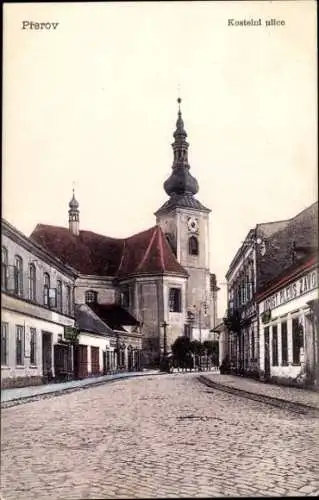 Ak Přerov Prerau Region Olmütz, Kostelni ulice