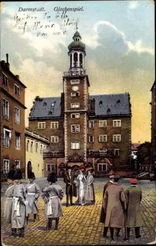 Ak Darmstadt in Hessen, Glockenspiel